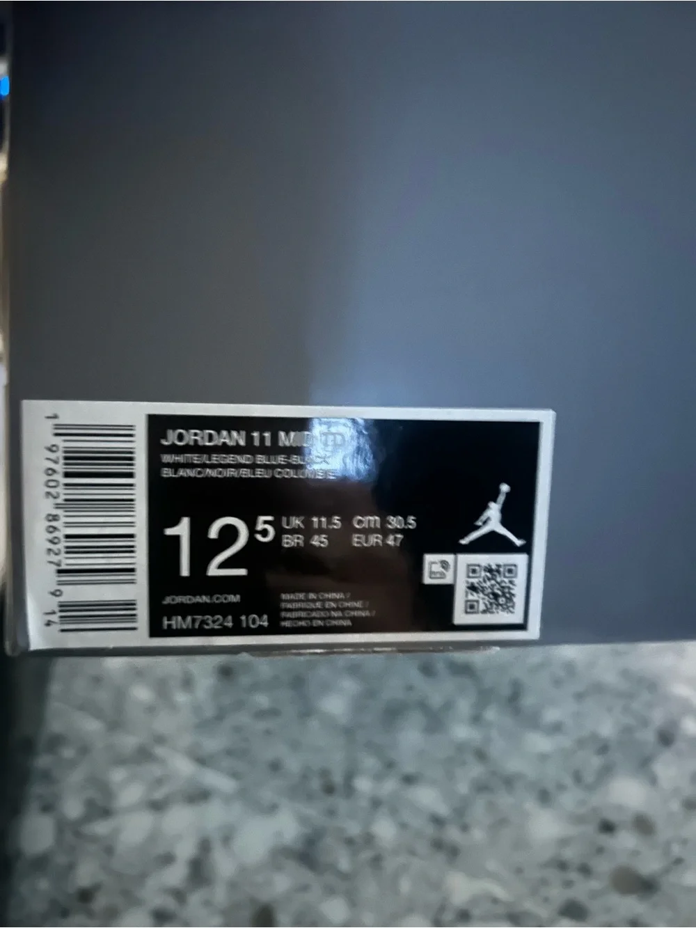 Jordan 11 Mid TD cleats white/legend blue-black